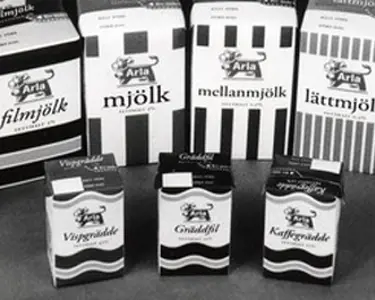 Arlas mjölkpaket – En randig historia