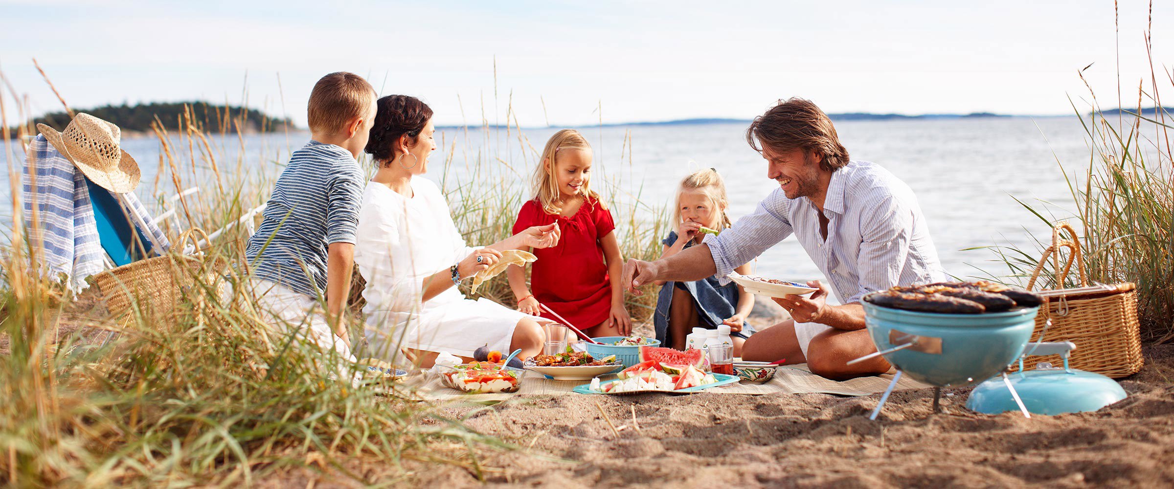 Picknick på stranden
