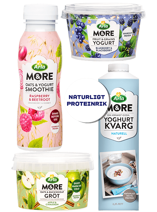 Arla &More – naturligt proteinrika