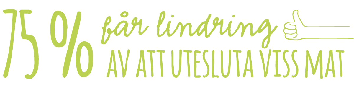 75% får lindring av att utesluta viss mat.