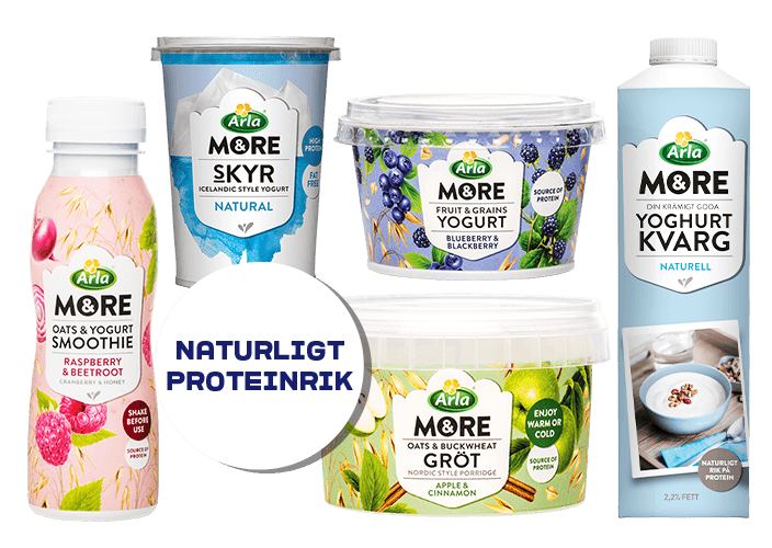 Arla &More – naturligt proteinrika