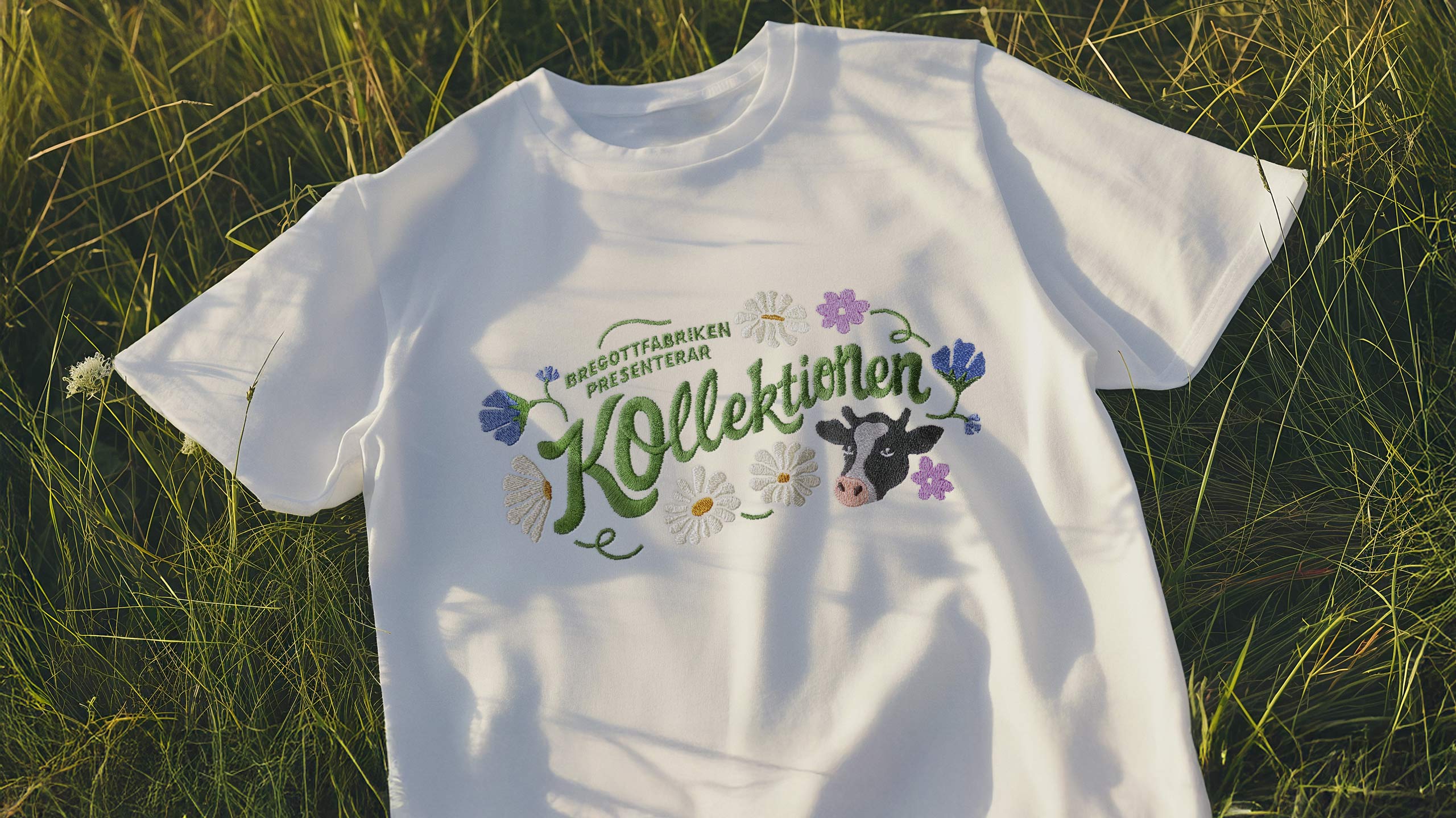 Kollektionen t-shirt med brodyr.