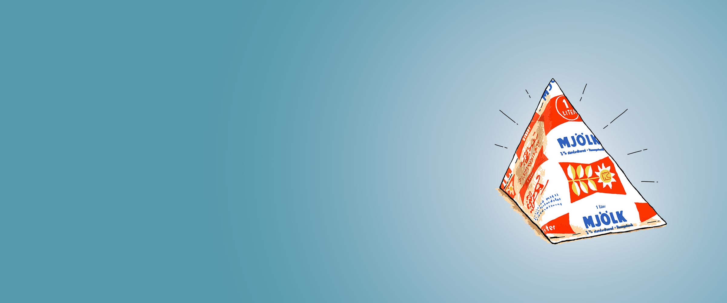 Trekantiga mjölkpaket