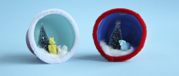 Julkulor med landskap