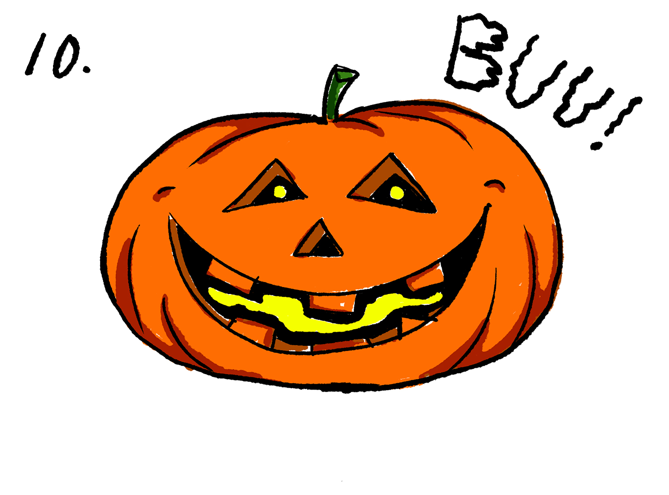 Rita en halloweenpumpa – steg 10