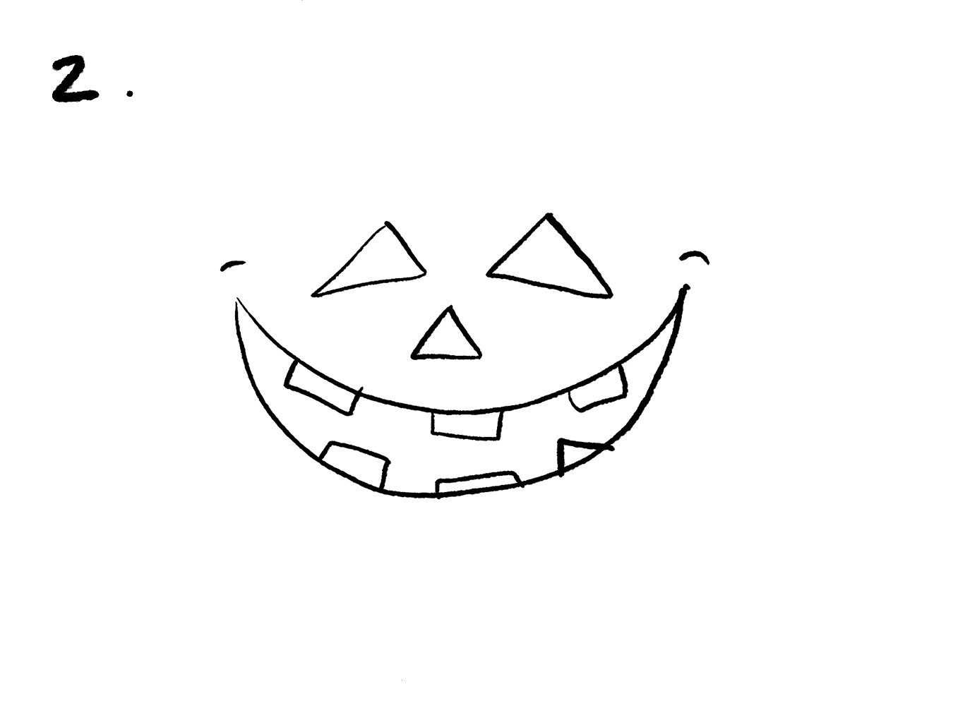 Rita en halloweenpumpa – steg 2