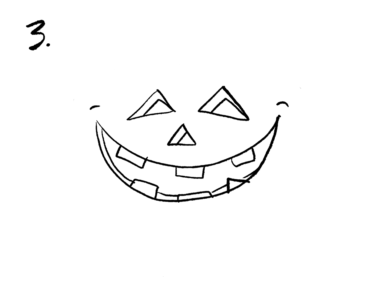 Rita en halloweenpumpa – steg 3