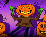 Rita en halloween-pumpa