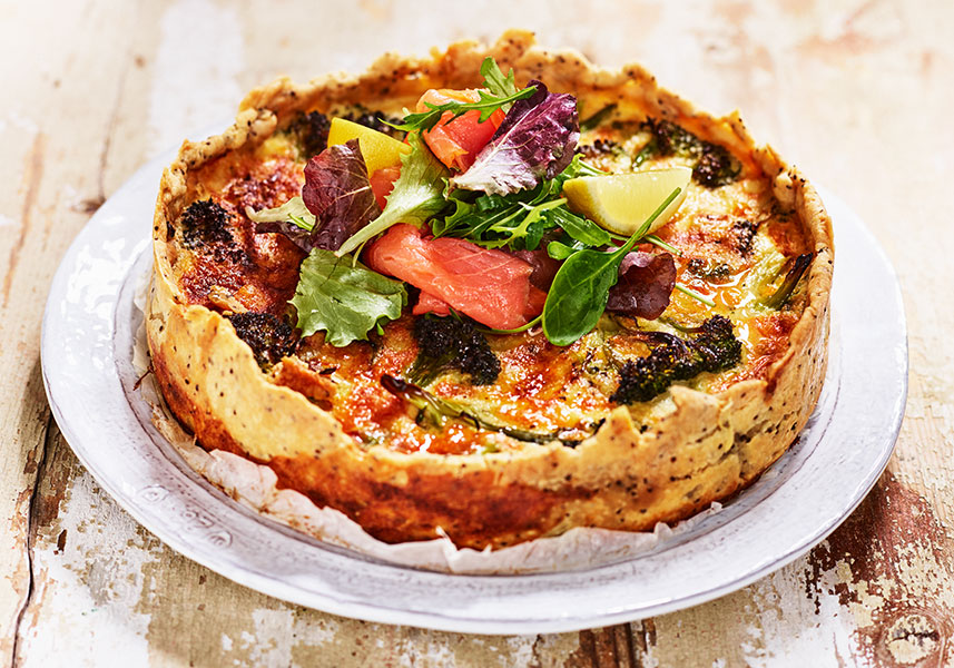 Broccolipaj med purjolök