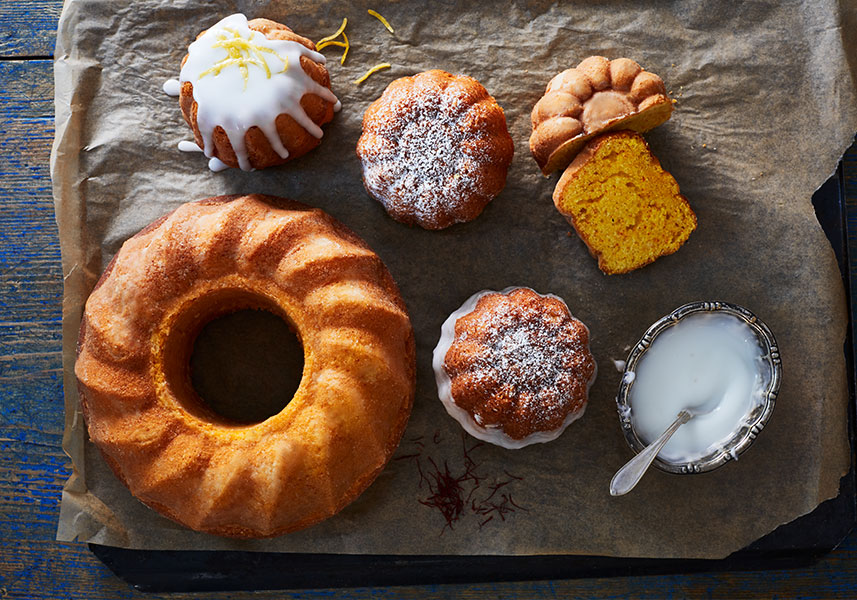 Saffranskaka med citronglasyr