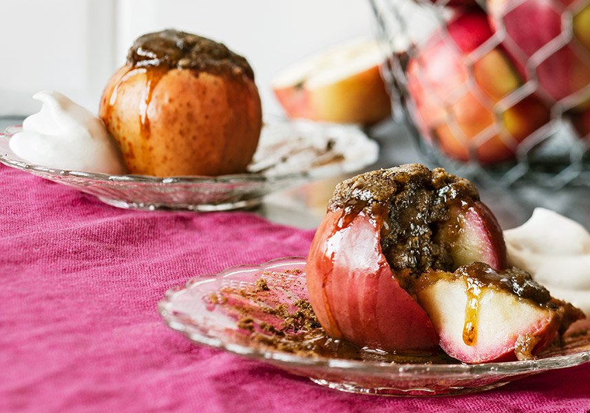 Långbakade mandeläpplen