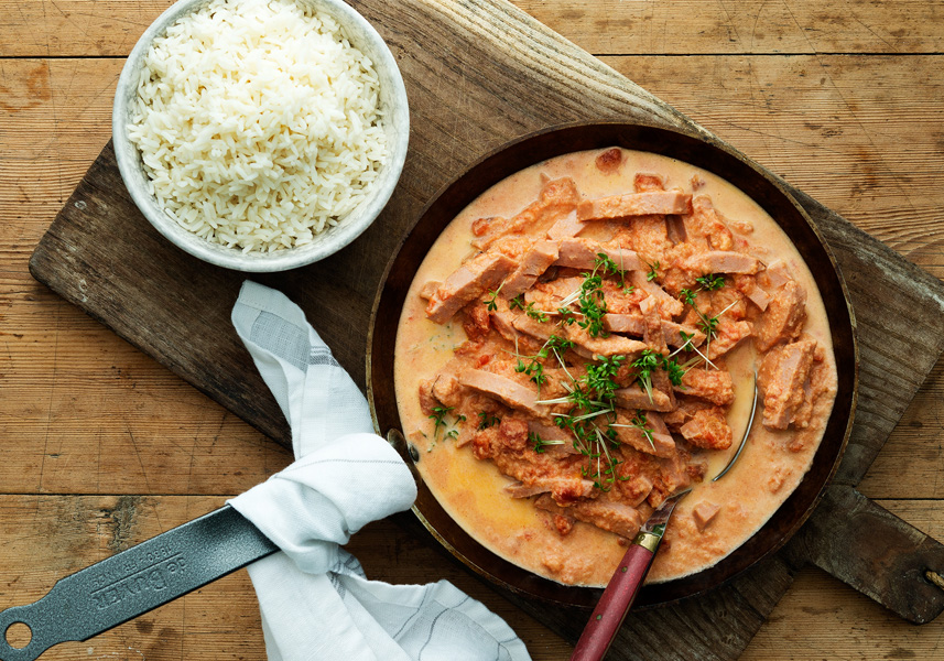 Snabb korvstroganoff