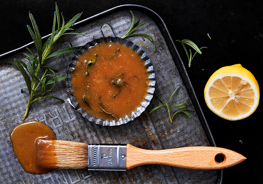 Glaze med brynt smör och citron