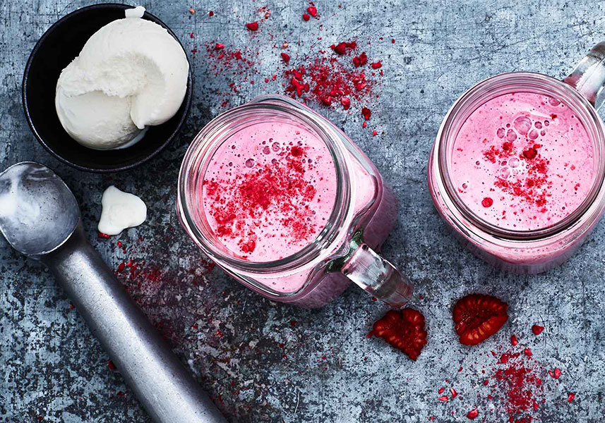 Milkshake med hallon