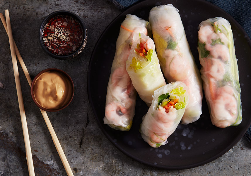 Vietnamesiska vårrullar med räkor