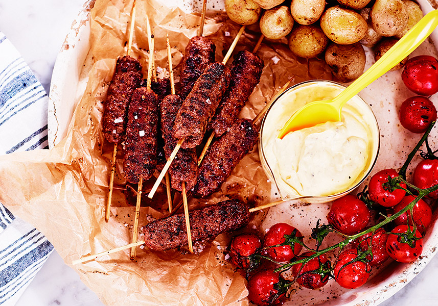 Köttfärsspett med örter