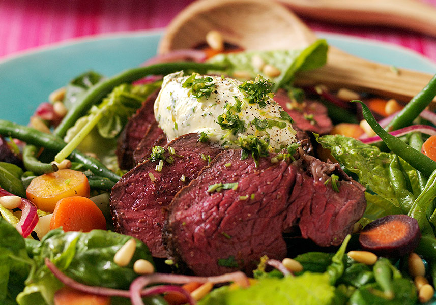 Oxfilé med gremolatasmör