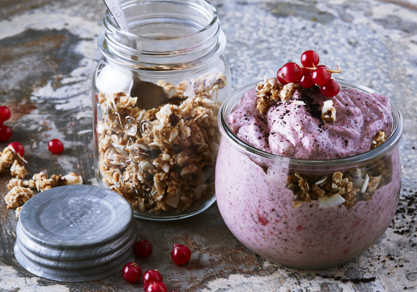 Acaiglass med rawnola