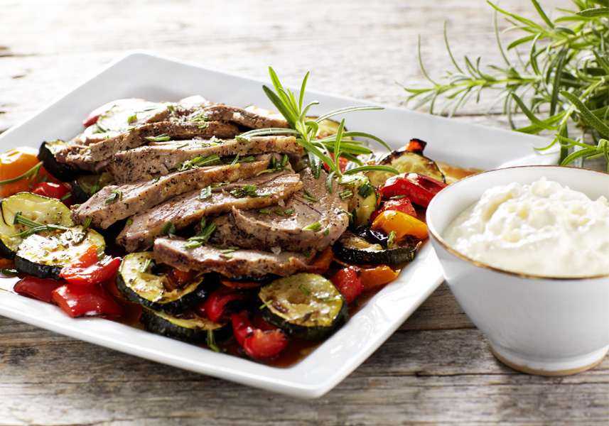 	Lammstek med varm ratatouillesallad och yoghurt