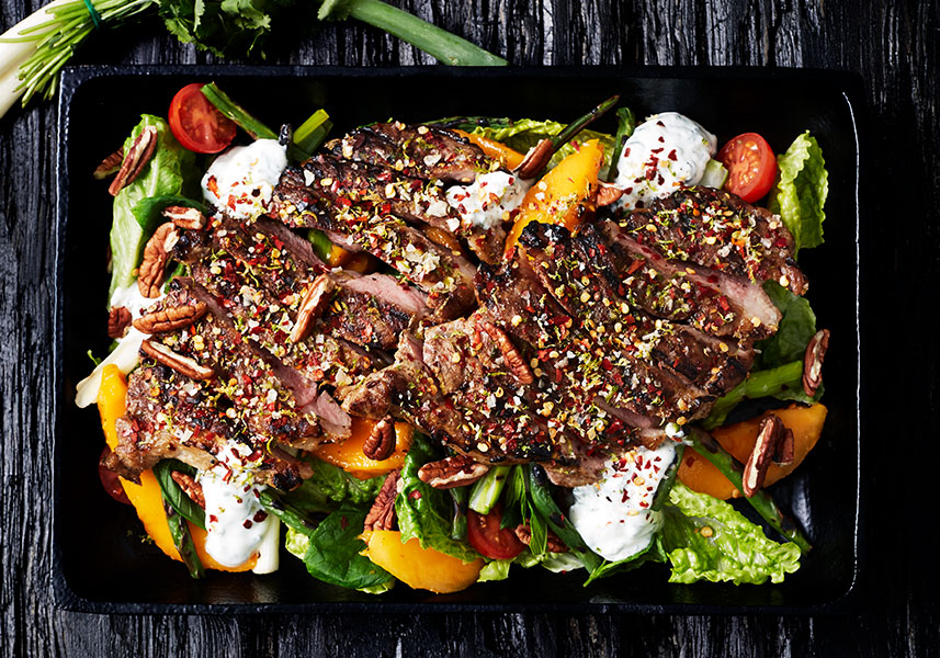 Grillad fläskkarré med mangosallad