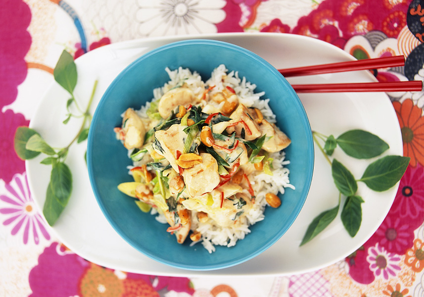 Citrongräskyckling med nötter