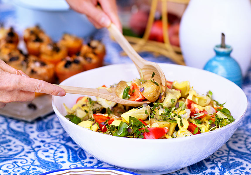 Fransk potatissallad med kronärtskocka