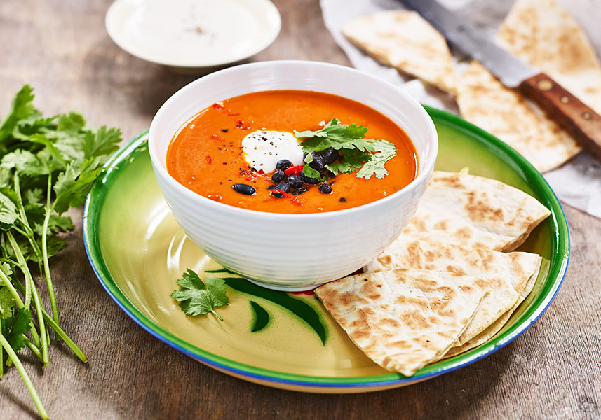 Texmexsoppa med svarta bönor