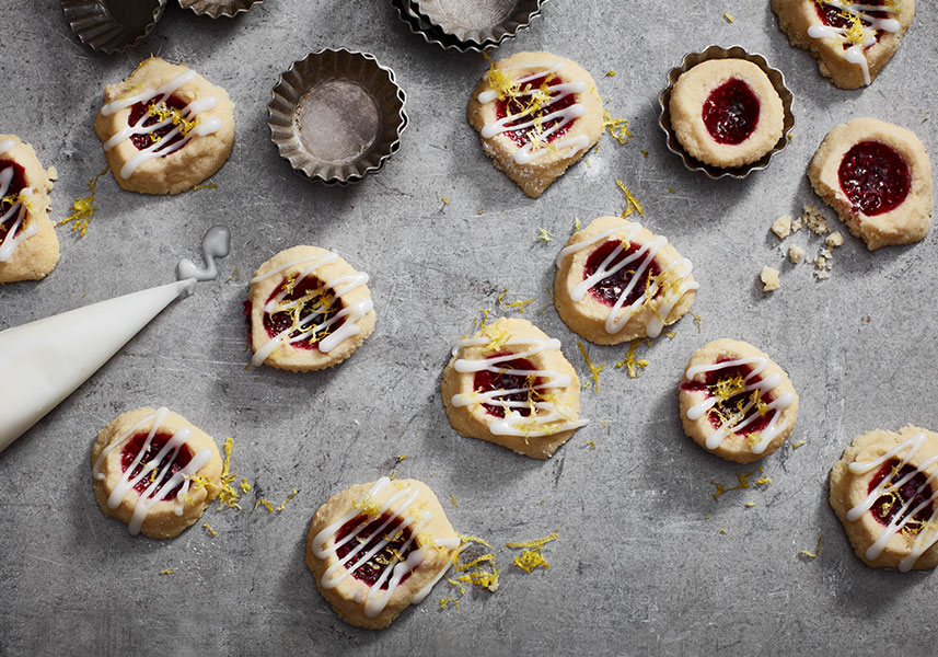 Hallongrotta med citronglacyr