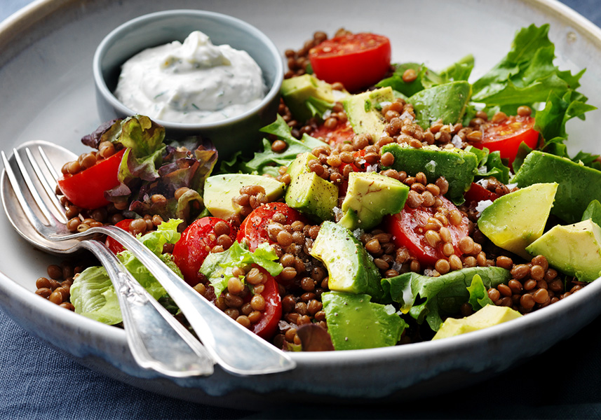 Avokadosallad med linser